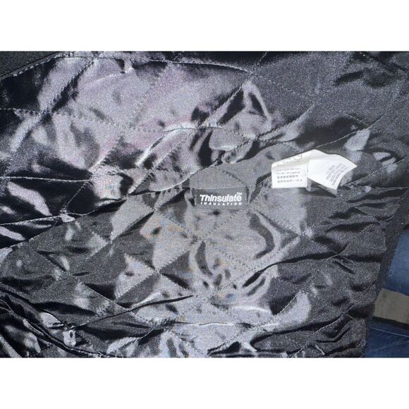 Vtg LLBean Wool Pea Coat Black Classic Double Breasted Button Thinsulate Women 4 - Picture 11 of 11